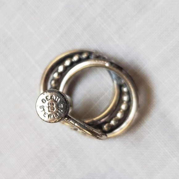 Vintage '50's Beau Sterling Silver Earrings - Picture 6 of 8